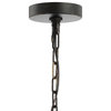 Reese 17" Metal and Crystal Adjustable LED Drop Pendant, Black