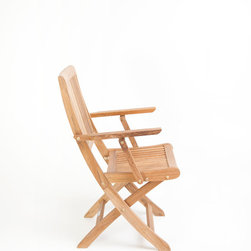 Wintons Teak Rennes Folding Chair - Outdoor Dining Chairs