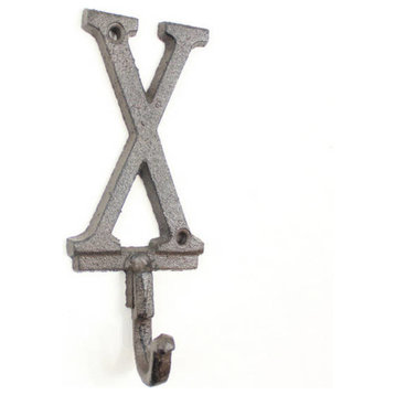 Cast Iron Letter X Alphabet Wall Hook 6''