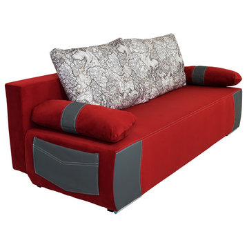 ENJOY Sleeper Sofa, Red