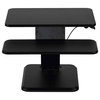 Cortesi Home Orbit Sit to Stand Adjustable Desktop Monitor Stand, Black