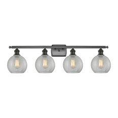 Athens 4-Light Bath Fixture, Clear Crackle Athens , Oil Rubbed Bronze