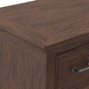Modern Dresser, Multiple Storage Drawers With Gunmetal Pull Handles, Brushed Oak