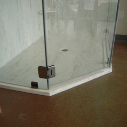 Seamless Corian Witch Hazel Display with a Low Curb - Products