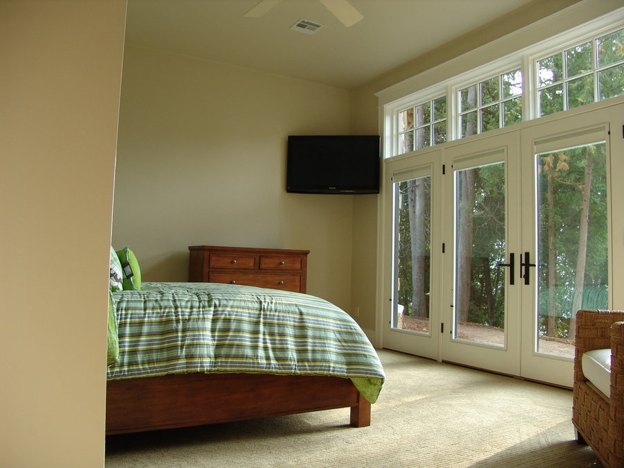 Corner TV in a Bedroom with a View