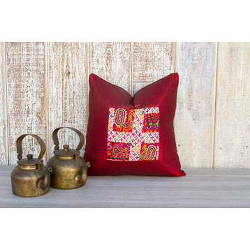 Amana Indian Silk Decorative Pillow