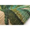 Marina Tropical Leaf Indoor/Outdoor Rug, Cream, 1'11"x7'6"