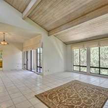 pale wood ceiling