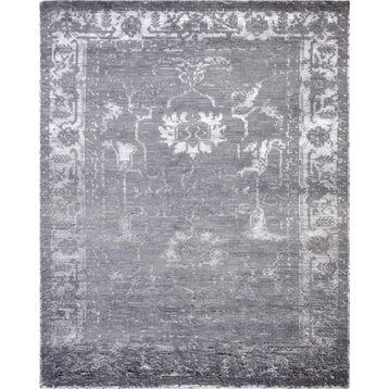 Silk Fusion Florence Hand-Knotted Silk & Wool Area Rug, 5'x8'