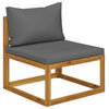 vidaXL Solid Acacia Wood Patio Lounge Set with Cushion 12 Pieces Garden Yard