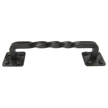 Farmhouse Twisted Wrought Iron Cabinet Pull 6" Hpf6, #2 Bronze