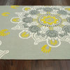 7' 6"x9' 6" Lt Grey Hand Hooked Area Rug Cotton and Wool VST18