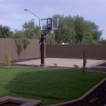 Craig T's Pro Dunk Gold Basketball System on a 25x25 in Gilbert, AZ