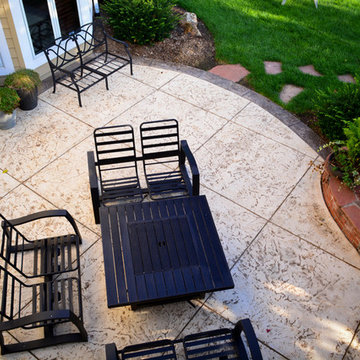 Custom Design Fireplace, Patio and Water Feature