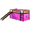 Toddler Loft Bed With Slide & Pink Tent