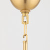 Harlem 6-Light Chandelier, Aged Brass Frame, White Shade