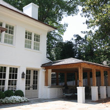 White painted brickhouses