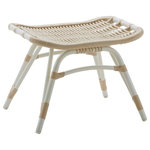 Sika Design - Monet Exterior Foot Stool, Dove White - The Monet Outdoor Foot Stool by Sika Design is the perfect complement to the matching Monet Chair. Getting its design notes from original sketches from the 1950s and �60s, the artful design features an overstated saddle top with reinforced splayed legs. Made for the outdoors, skilled craftsmen replace the natural rattan cane with a durable Alu-Rattan� aluminum tube frame with a powder-coated finish that resists scratches. Slatted and bound with ArtFibre� strands made from hardwearing polyethylene, the footstool stands up to regular outdoor use. Pair it with the Monet Chair Exterior for a maintenance-free lounge set for the poolside deck or patio.