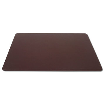 P3419 Chocolate Brown Leather 24"x19" Desk Mat Without Rails