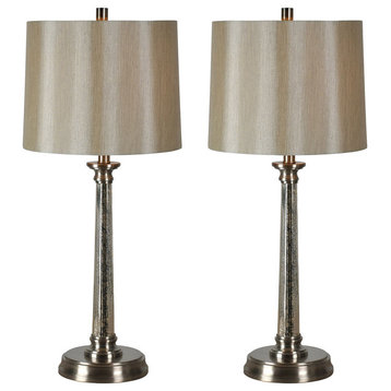 Brooks 1 Light Table Lamp, Satin Nickel