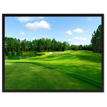 Fleming Island Golf Course Photo Print on Canvas with Picture Frame, 28"x37"