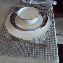 Aluminum metal fabric table runner - Table Runners
