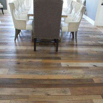 Reclaimed Oak Wide Plank & Chevron Pattern