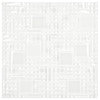 White Modern Glass Mosaic Kitchen Backsplash Tile, 12"x12"