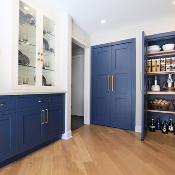 Blue & White Transitional Kitchen: Pantry
