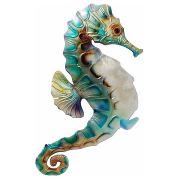 Wall Seahorse Blue and Pearl