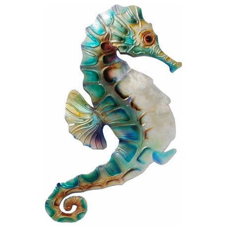 Wall Seahorse Blue and Pearl