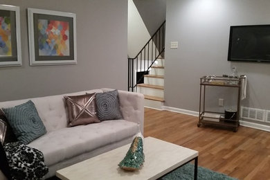 Inspiration for a transitional living room remodel in Atlanta