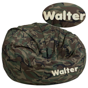 Personalized Oversized Camouflage Bean Bag Chair for Kids and Adults