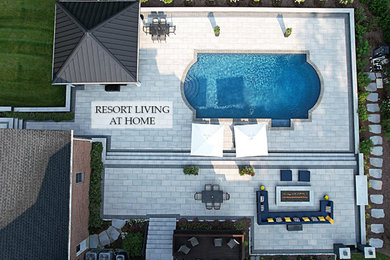 Example of a trendy pool design in Baltimore