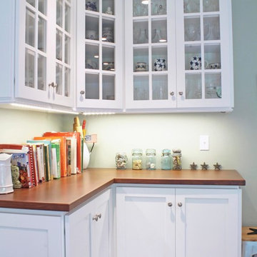 Classic White Kitchen with White Island