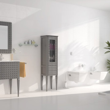 Macral Diamond bathroom vanity 24". Taupe.