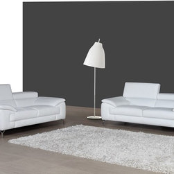 Modern White Premium Leather Sofa Set A973 - $3829.40 - Living Room Furniture Sets