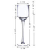 6 Sets of Glass Pedestal Candle Holders, Set of 3 (Total 18 pcs)