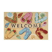 Everywhere Flip Flops Accent Rug, Beige, 1'8"x2'9"