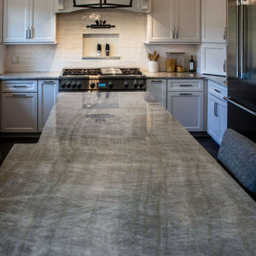 Custom White and Wood Contemporary Kitchen