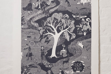Handblocked Art Print ("Ode to The Ash" ) by Cameron Short- The New Craftsmen