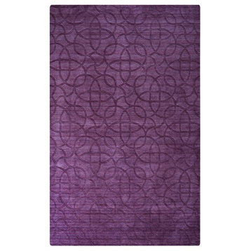 Rizzy Home Uptown UP2454 Purple Solid Area Rug, Rectangular 8'x10'