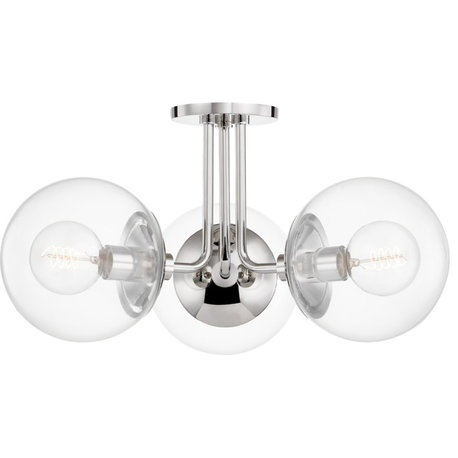 Meadow Semi Flush Polished Nickel