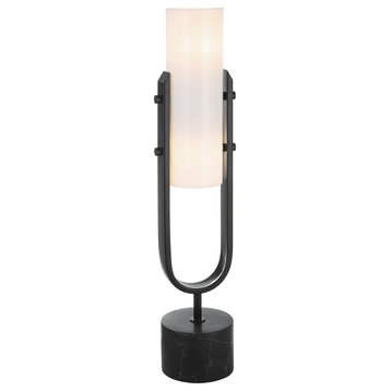 Uttermost 30141-1 Runway 2 Light 28" Tall Accent Specialty Lamp - Black / White