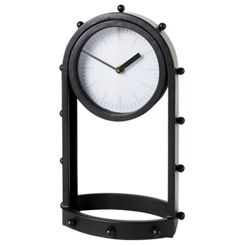 Marian 7.5Wx13H Black Studded Table Clock