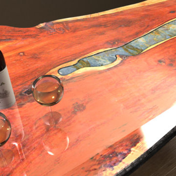 Redwood Stand n' Sip Table