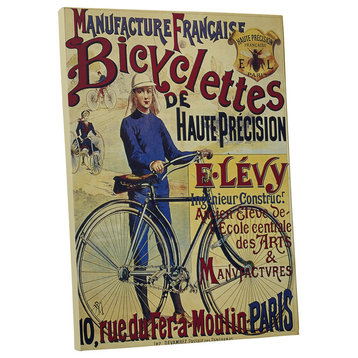 Vintage Apple "Haute Precision Bicyclettes" Gallery Wrapped Canvas Wall Art