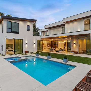 Exterior Night Shot of Backyard - Studio City