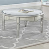 Royal Glam Round Mirrored Silver Coffee Table