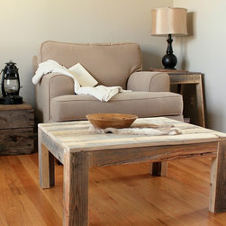 Reclaimed Wood Parsons Coffee table - Solid Wood Construction - Coffee Tables